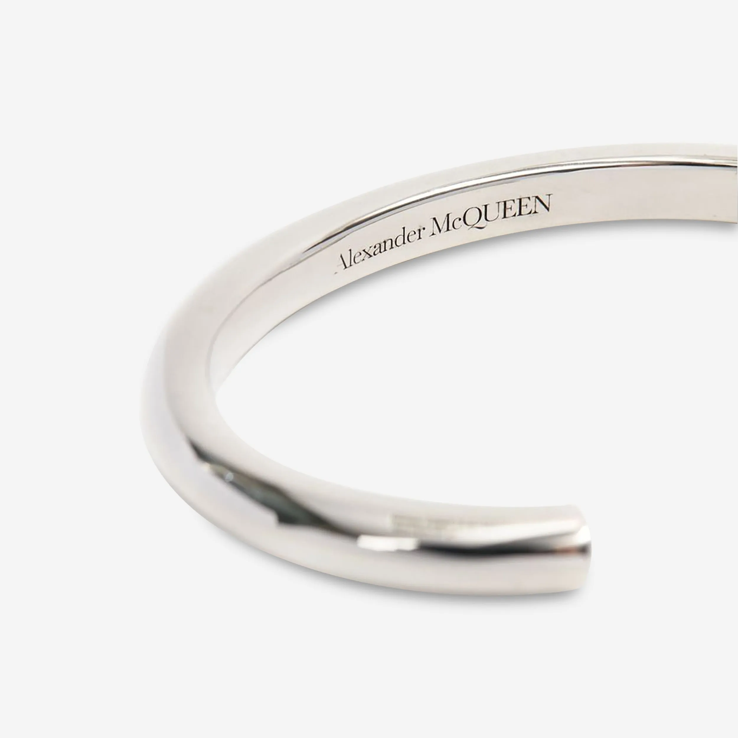 Alexander McQueen Engraved Logo Cuff Bracelet