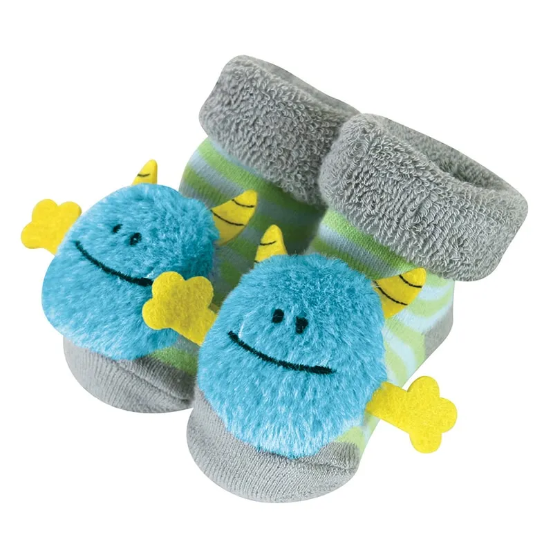 Blue Monster Rattle Socks