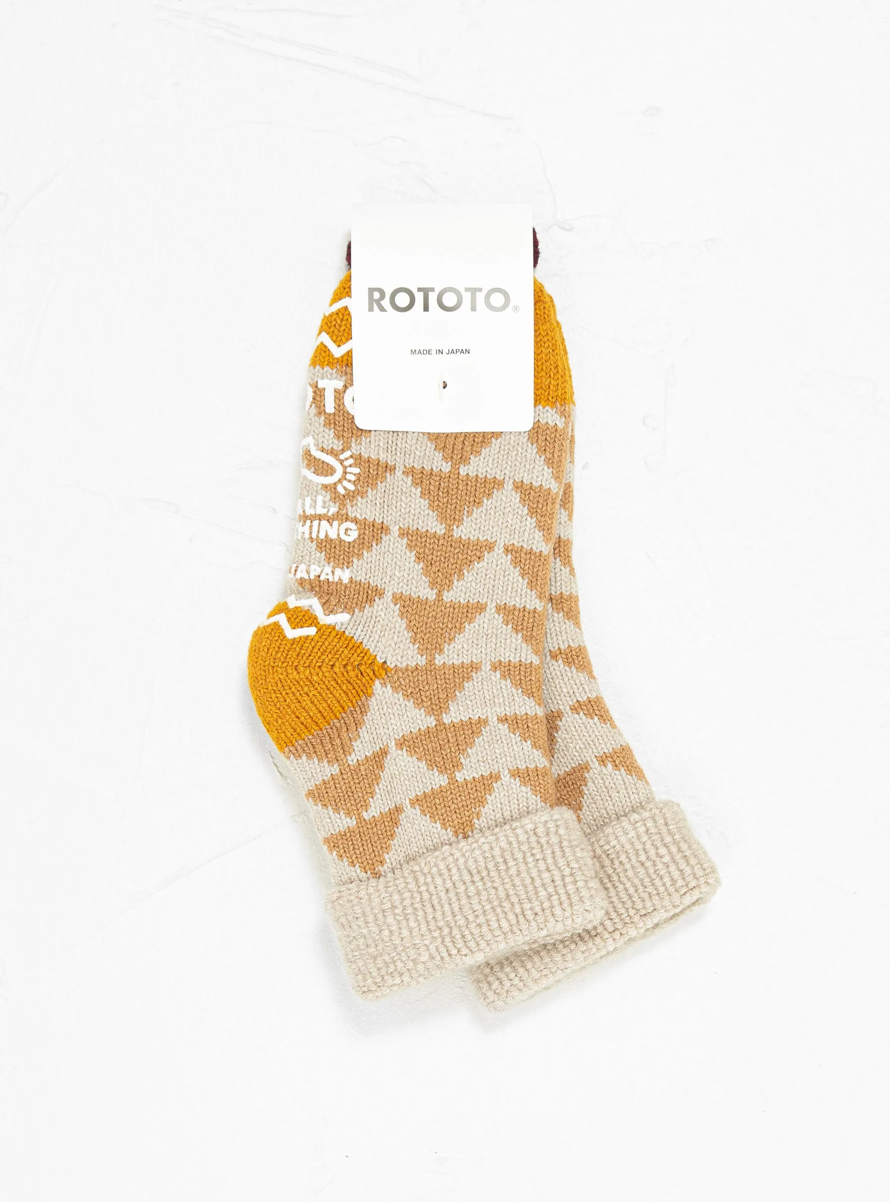 Comfy Room Socks Beige & Gold