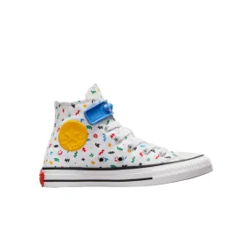 Converse children's sneakers shoe in canvas Chuck Taylor All Star Easy On Doodles A06316C white