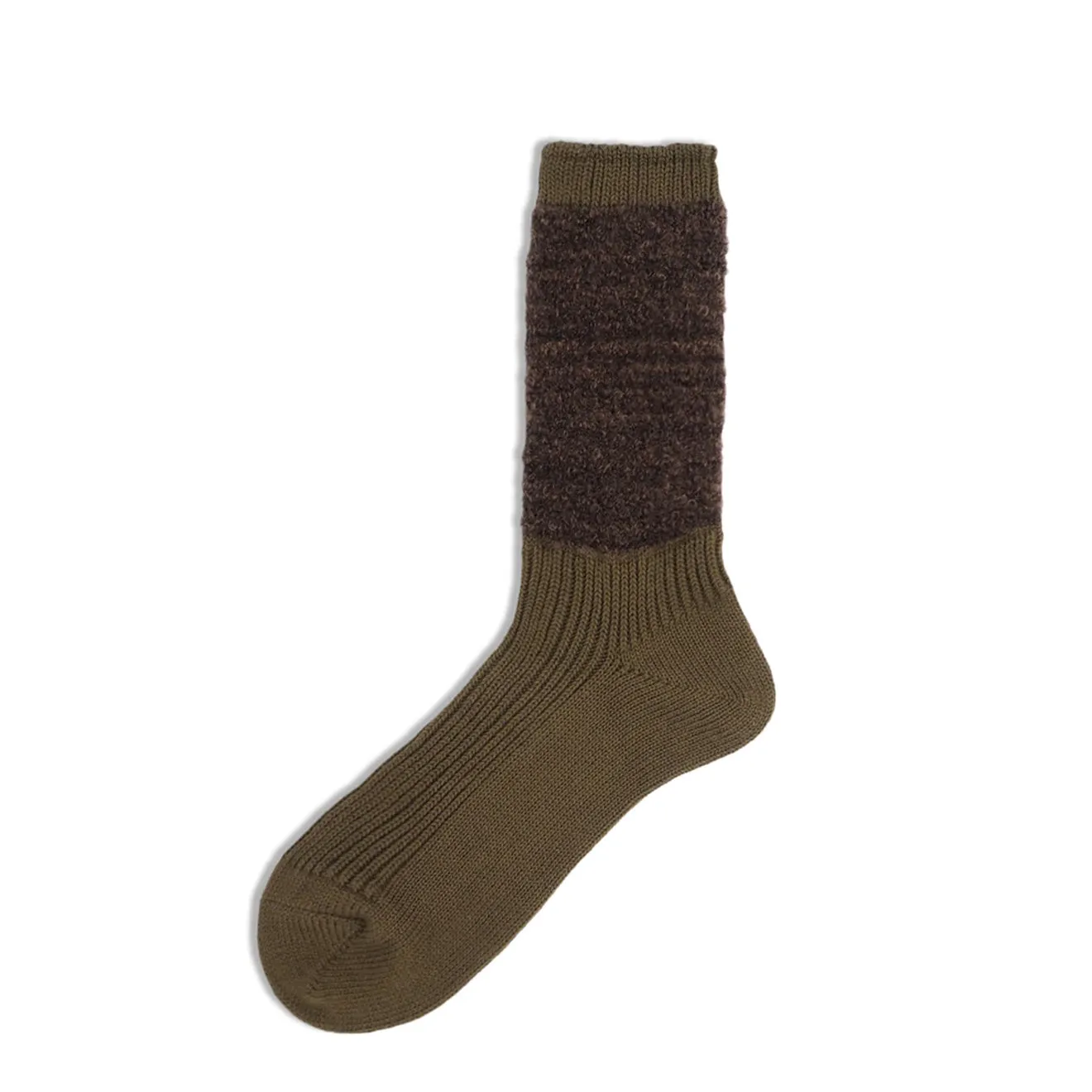 Decka Mohair Boucle Socks Olive