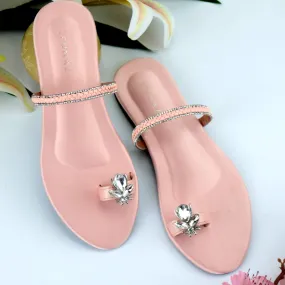 Flats Bee Open Toe Embellishment Kolhapuri Style Sandal