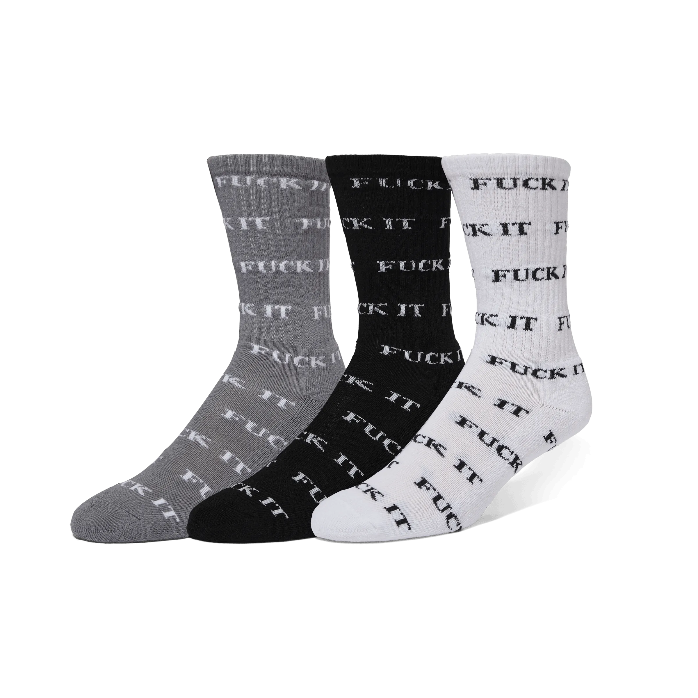 Fuck It 3-Pack Crew Sock