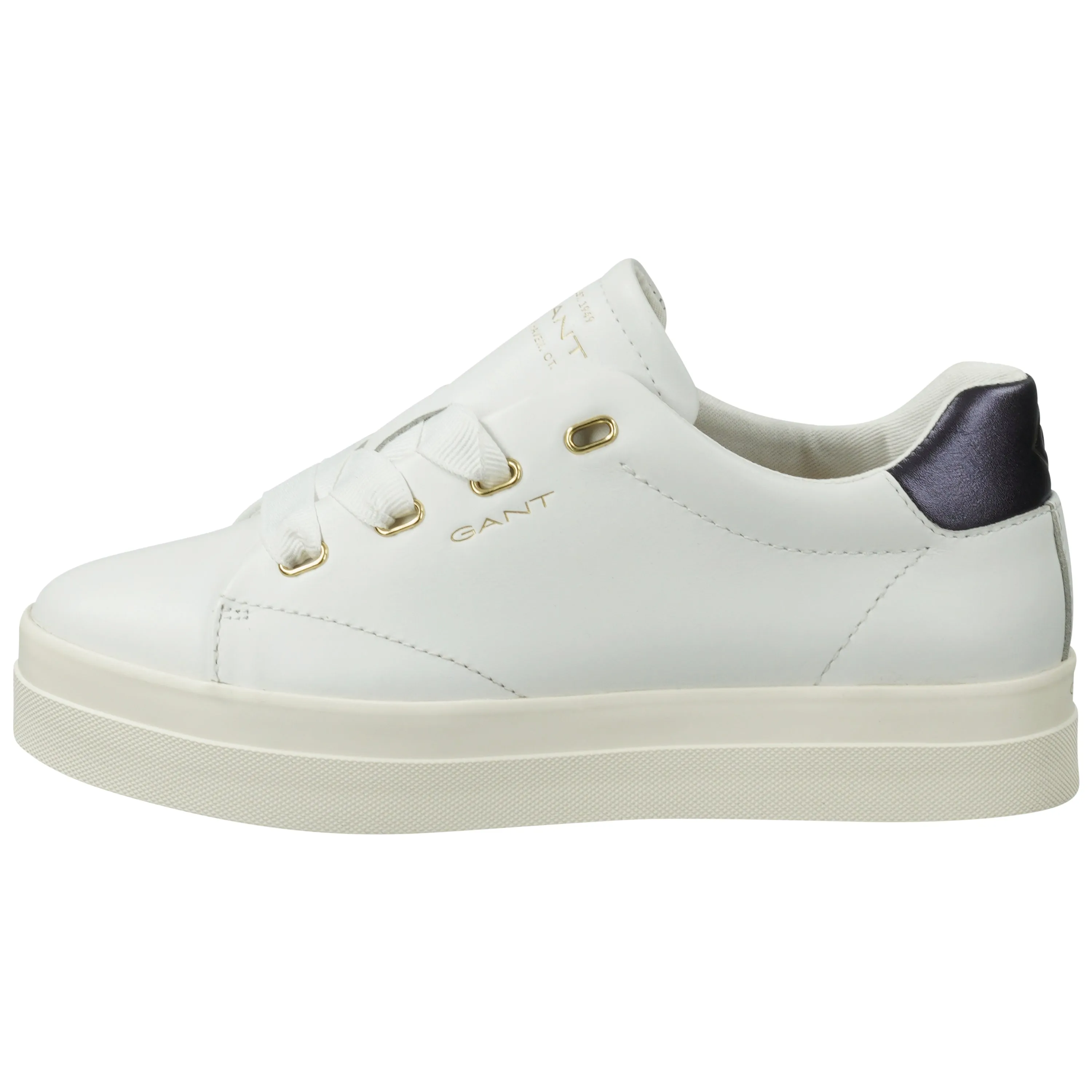 GANT Avona White/Blue Gold Trainer