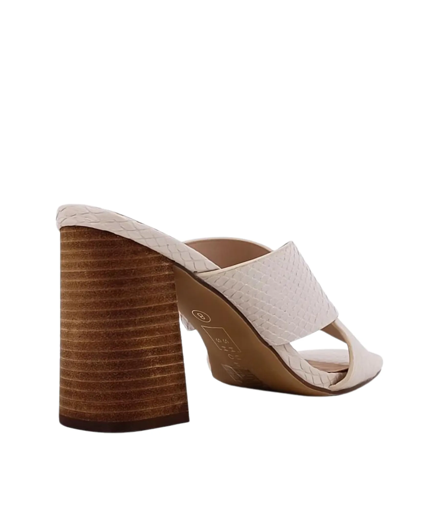 Goya Taupe Snake Heeled Sandal