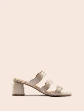 Imperfect Riva Embossed Beige Heel