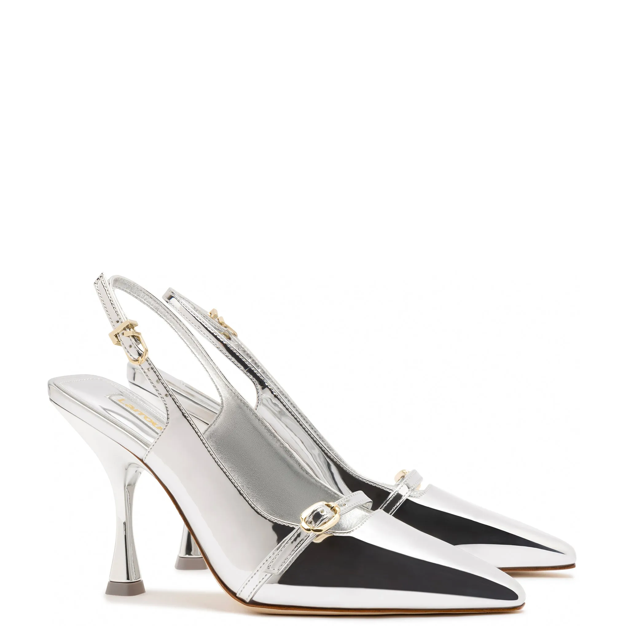 Ines Hi Pump in Silver Specchio