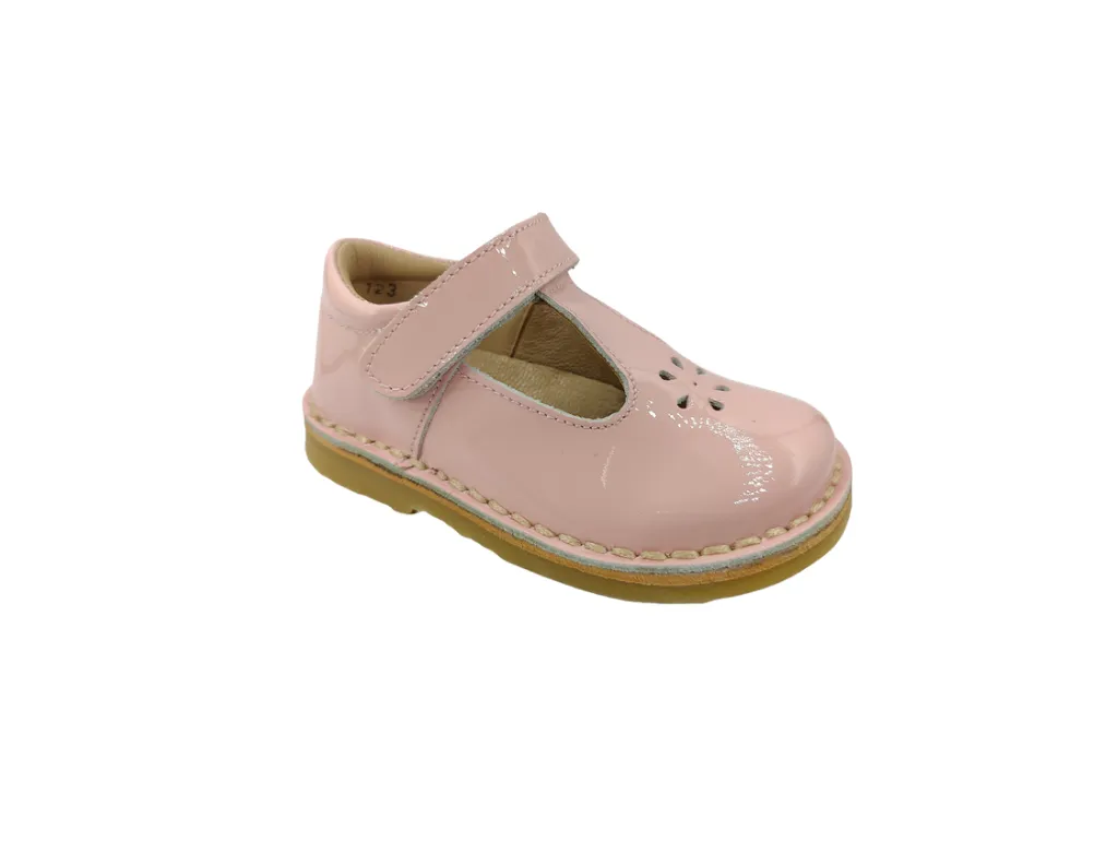 Infant Girls Shoes Petasil Baby Pink Patent T Bar Strap Ciara 2 6113 Sale