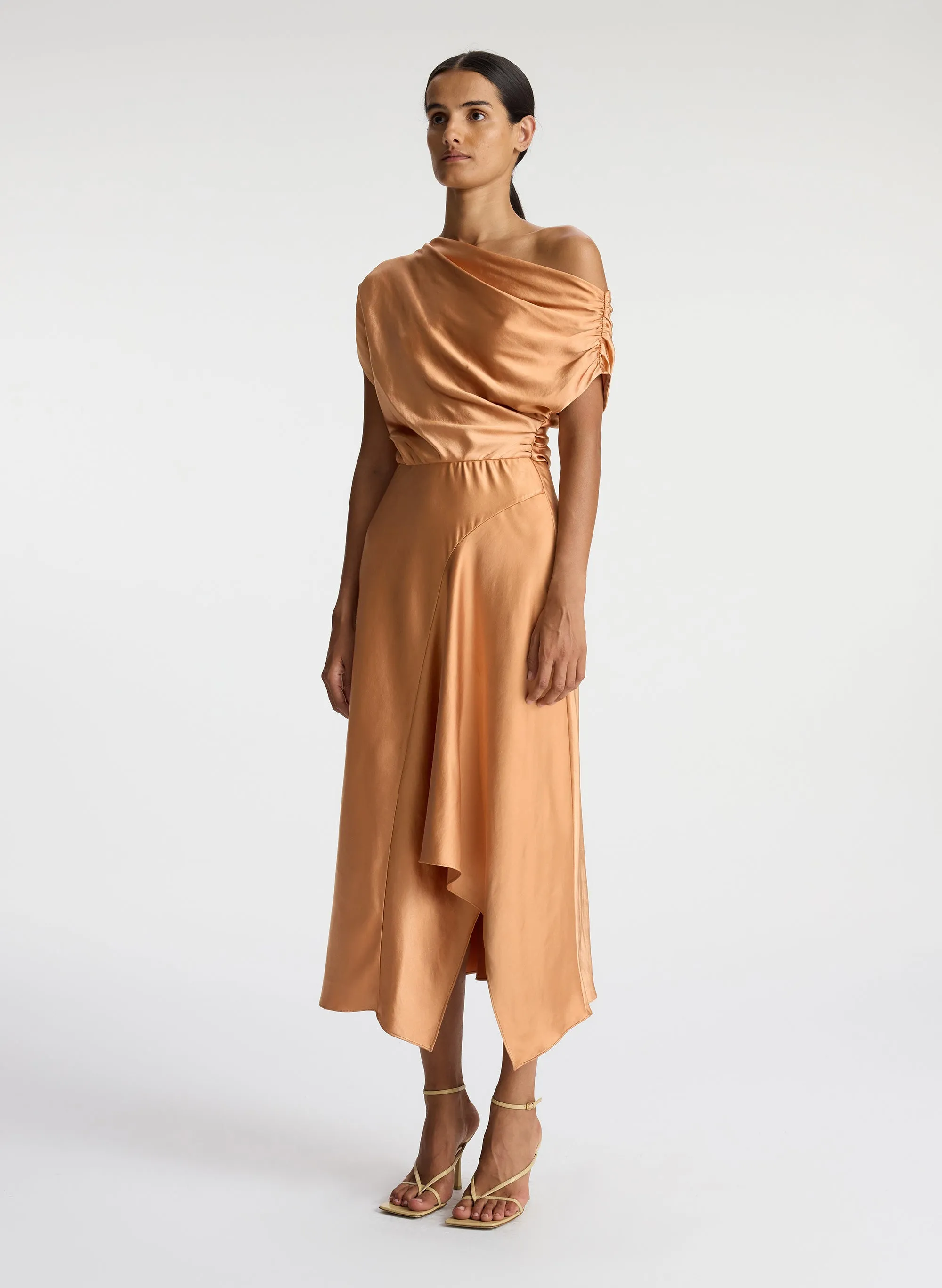 Jasmine Satin Midi Dress