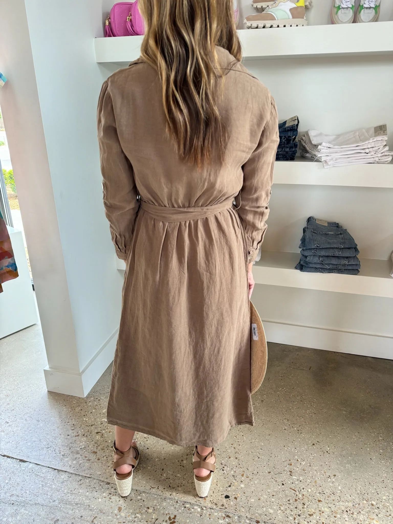 Jessica Linen Shirt Dress