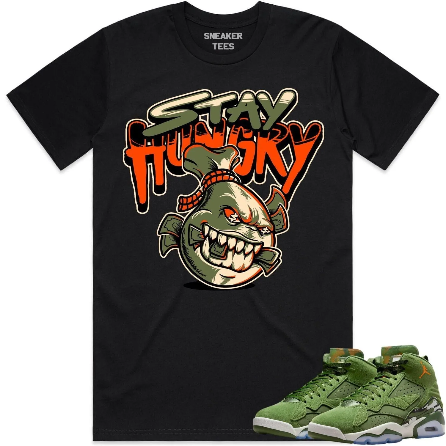 Jordan MVP 678 Sky J Olive Shirt to Match - CELADON STAY HUNGRY