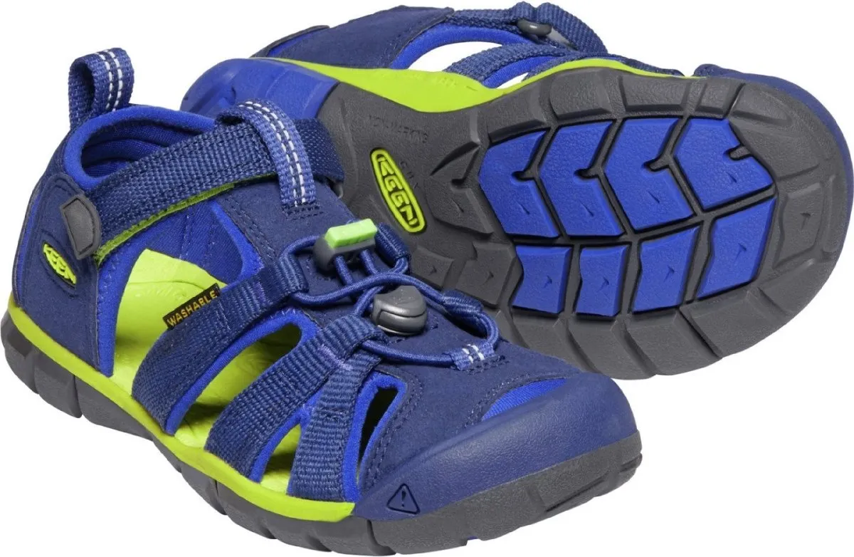 Keen Boy's Seacamp II CNX Blue Depths/Chartreuse (Sizes 8-13)