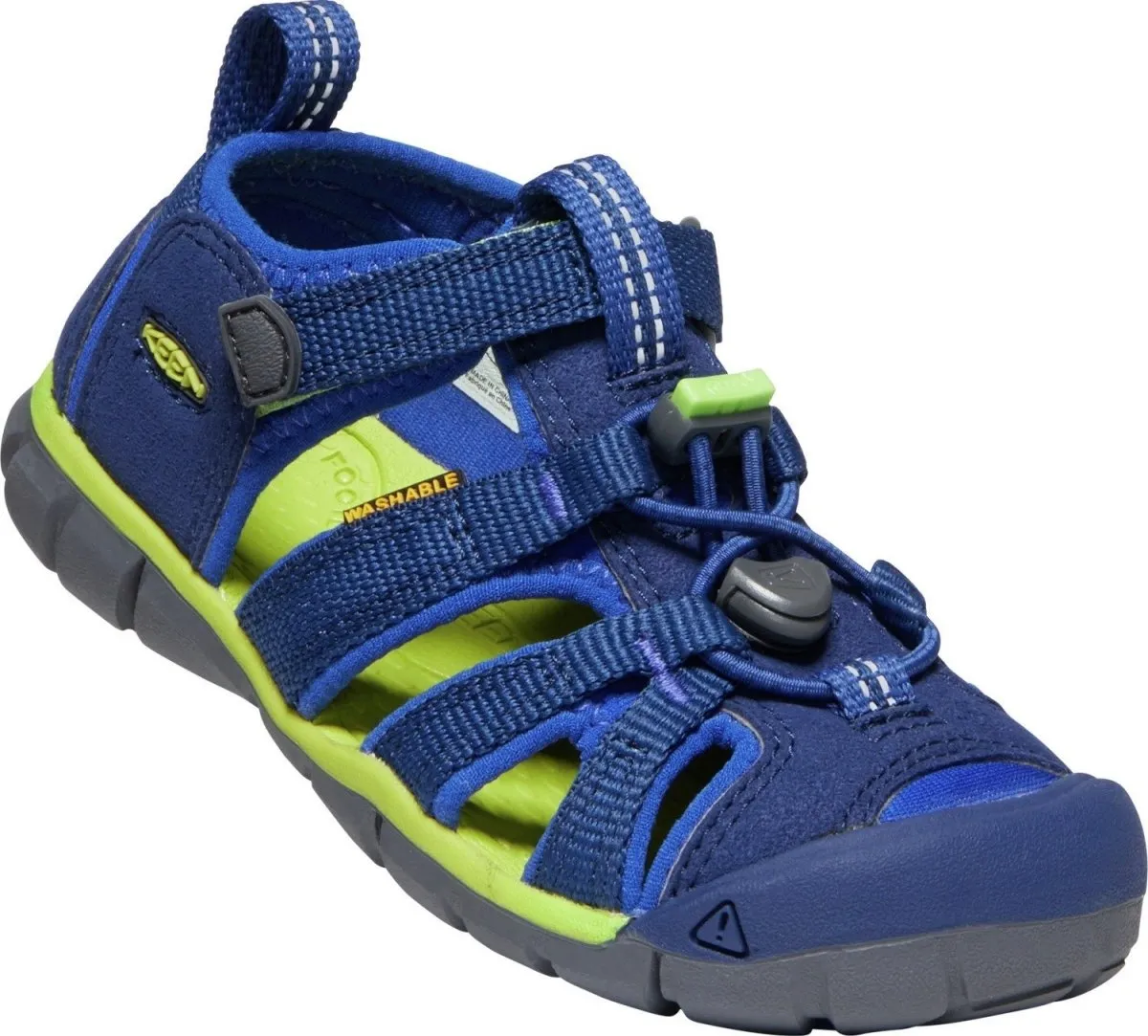 Keen Boy's Seacamp II CNX Blue Depths/Chartreuse (Sizes 8-13)