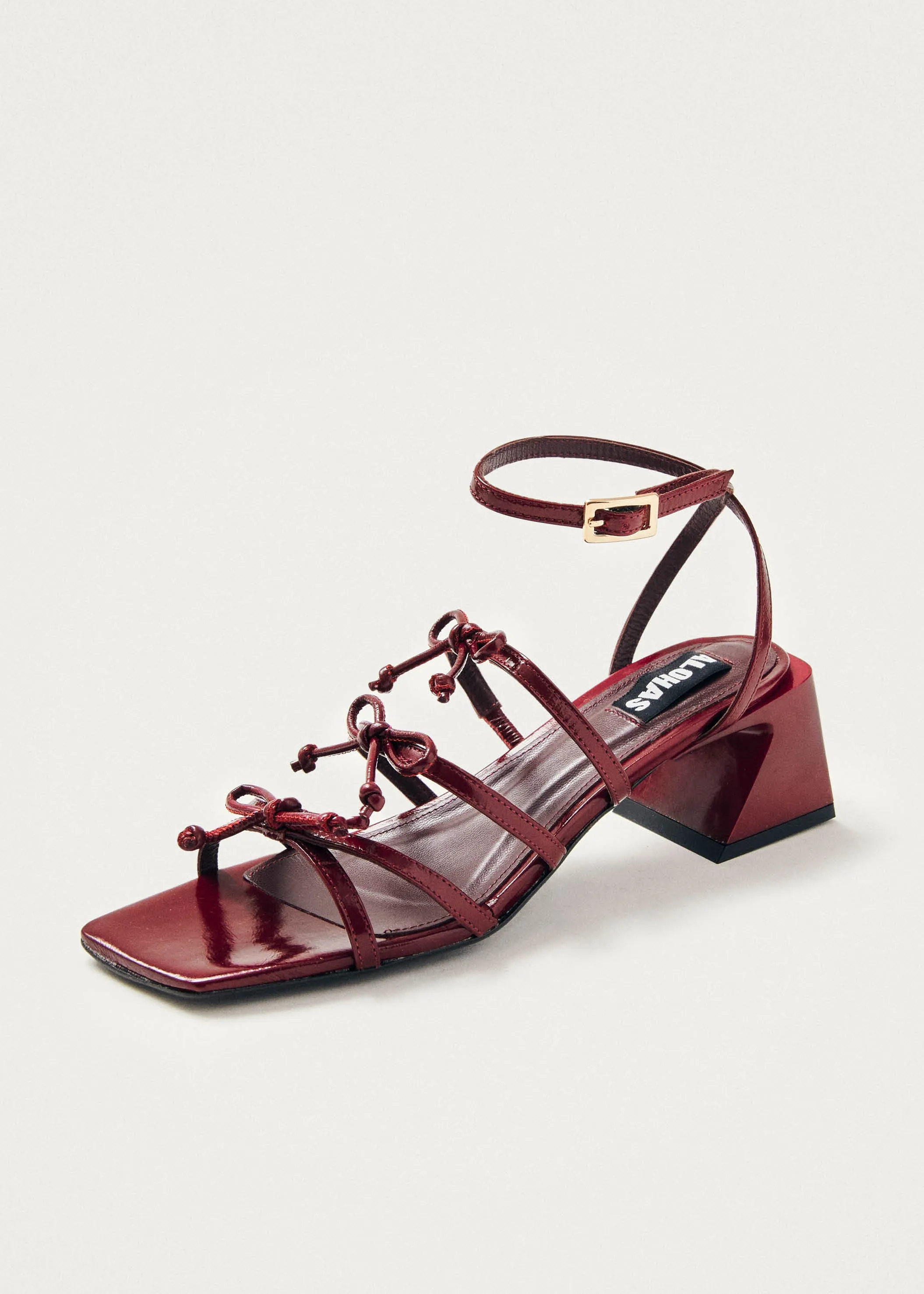 Luzelle Onix Burgundy Leather Sandals