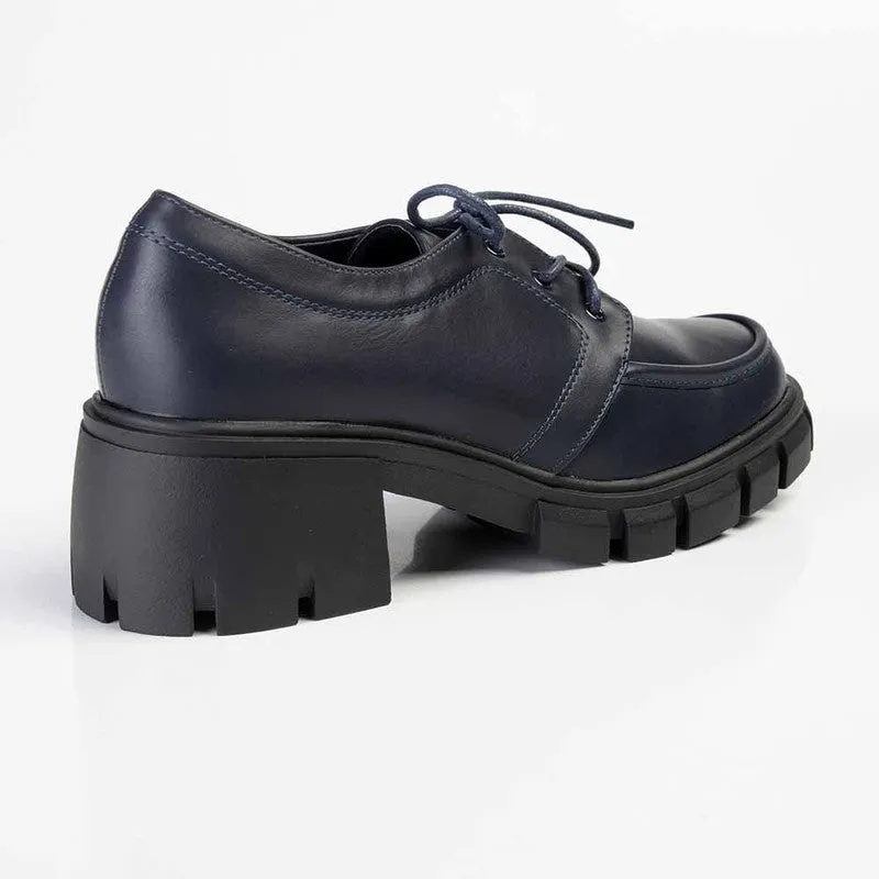 Madison Estee Chunky Sole Lace Up Brogue - Navy