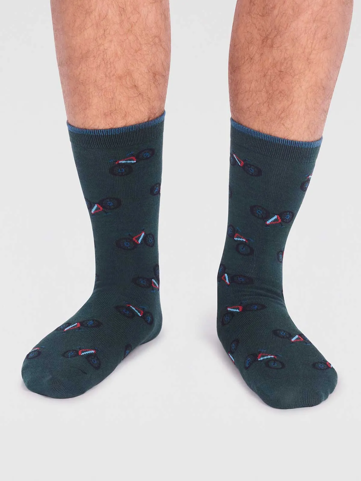 Marquis Bamboo Bike Sock  - Forest Green