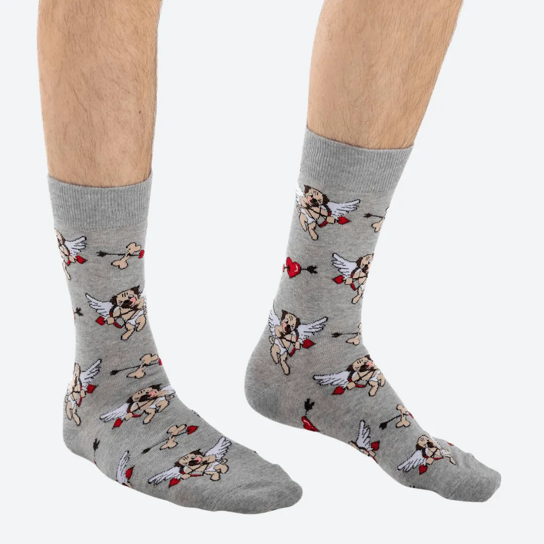 Men's Cupid Pugs Socks