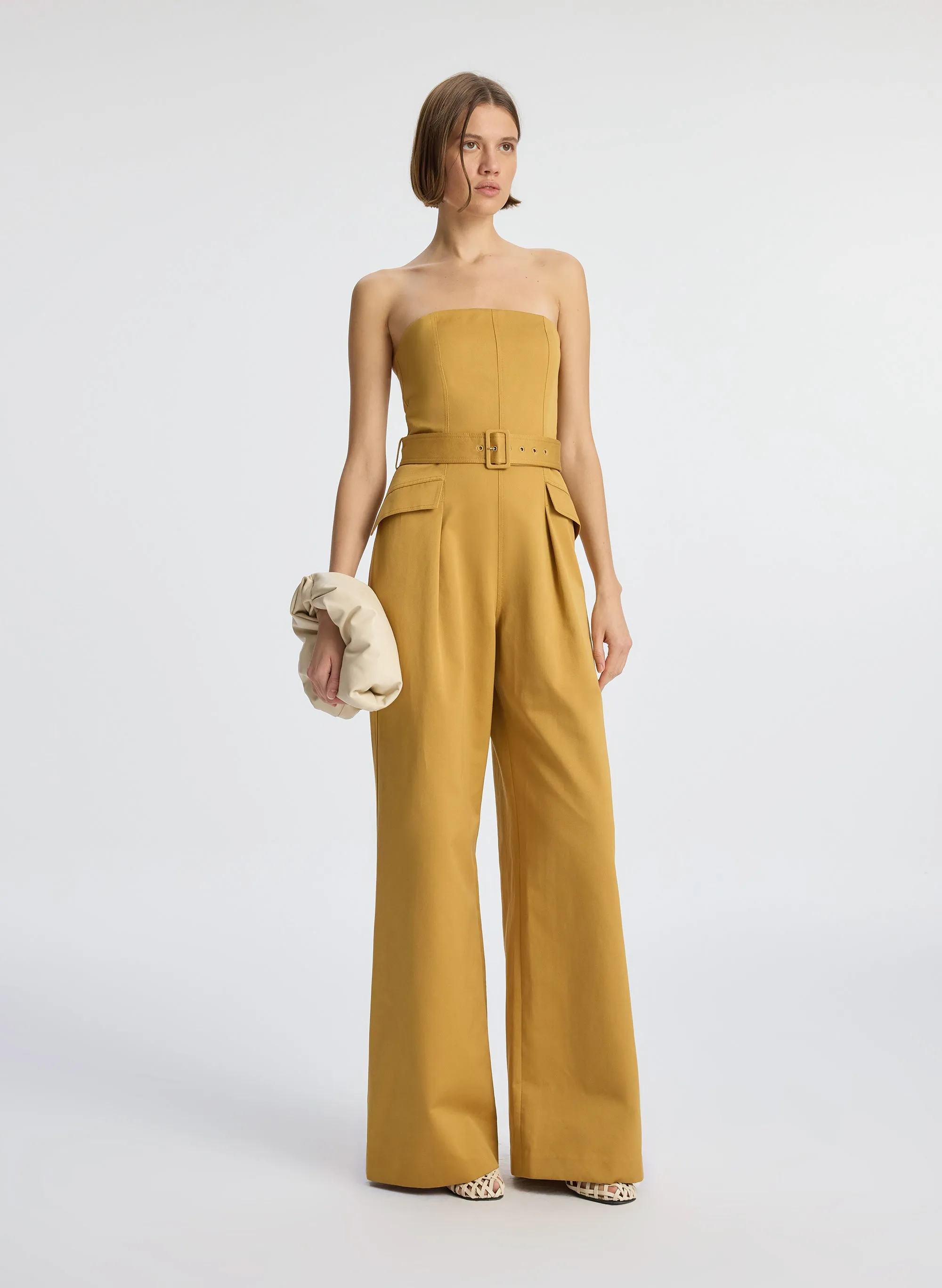 Presley Strapless Cotton Jumpsuit