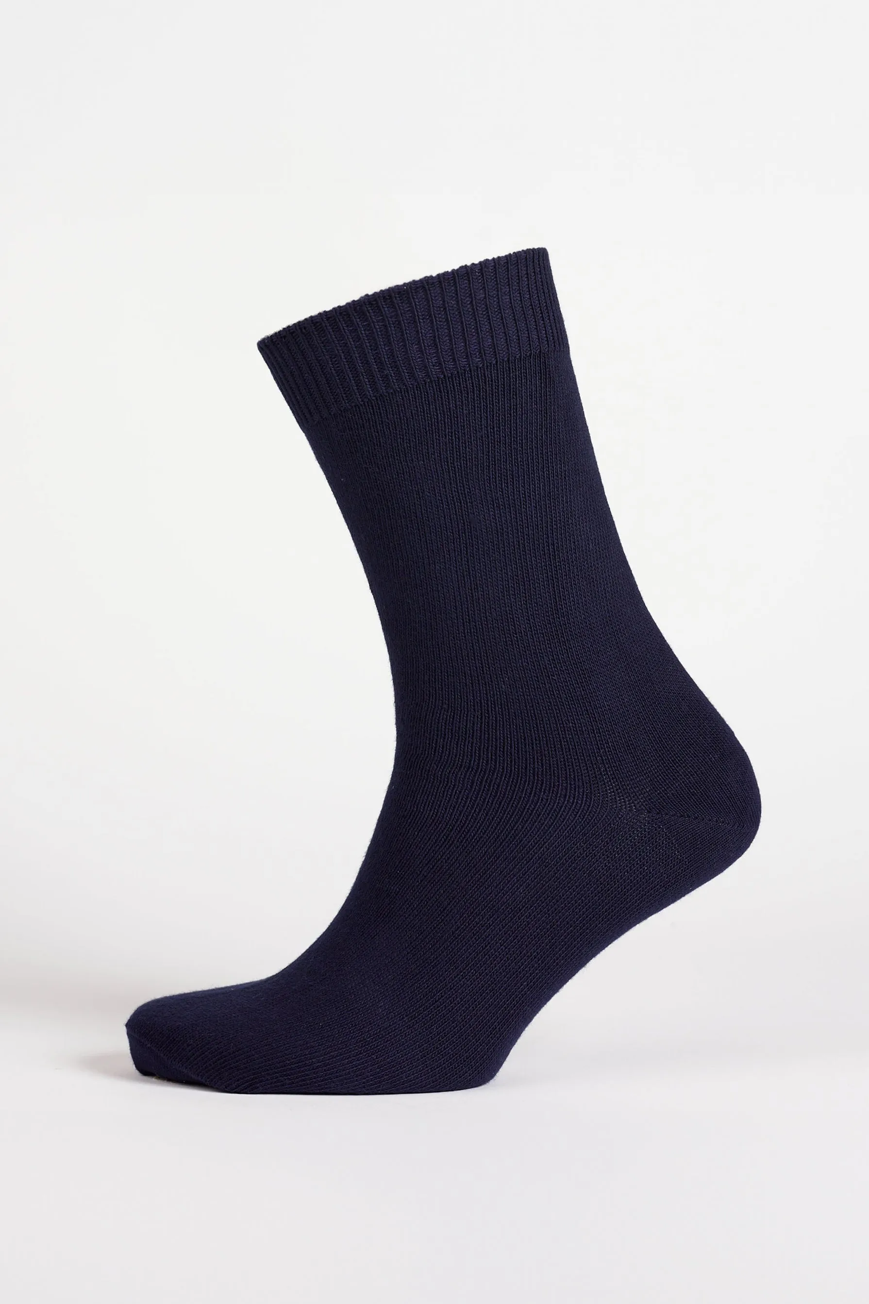 Value Cotton Sock Plain 4 Pack - Navy