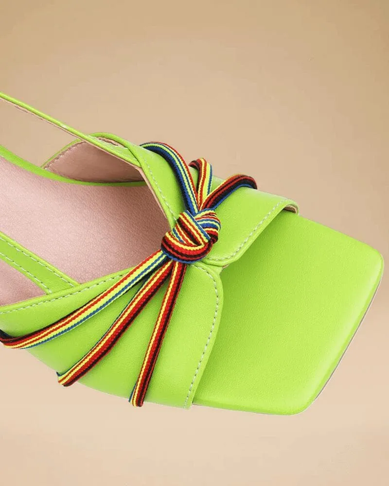 Women's Fashion Daily Color-Blocking Adjusting Buckle Sandals