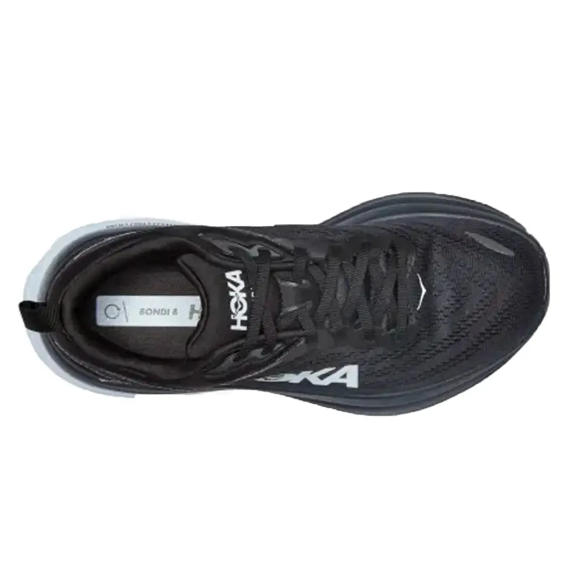 Womens Hoka Bondi 8 - Black / White