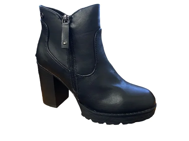 Xti Botin Black heeled shoe 49367 