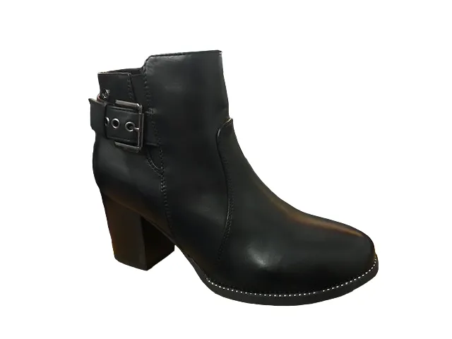 Xti women's heeled shoe Botin 48402N black